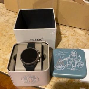 Fossil smart watch with box and papers